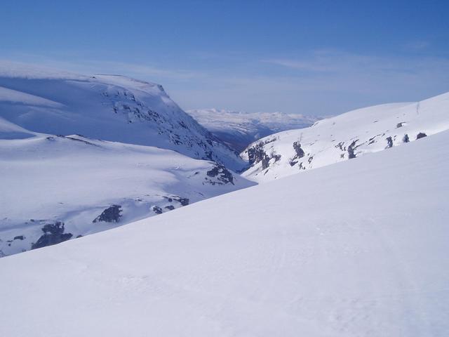 Trangdalen,  looking  towards the mountains on the west side of Alta fjord.