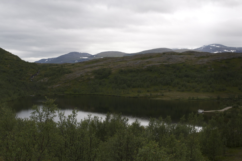 A better view of the lake (and waterfall) just South of the confluence point