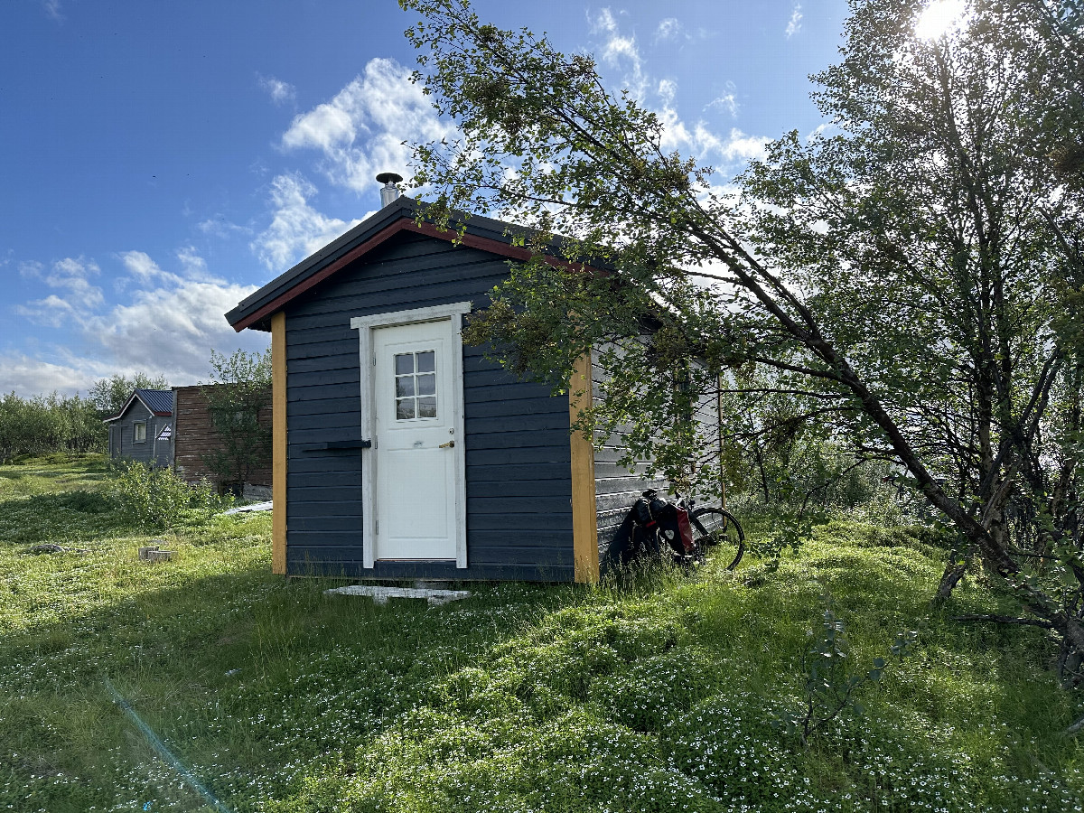 Bicyle Parking at a Private Hut