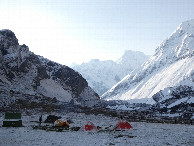 #12: Nampa Basecamp, route to point right around ridge coming down from top right