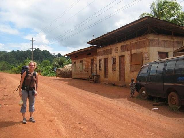 Amie in the 'town' of Afobaka