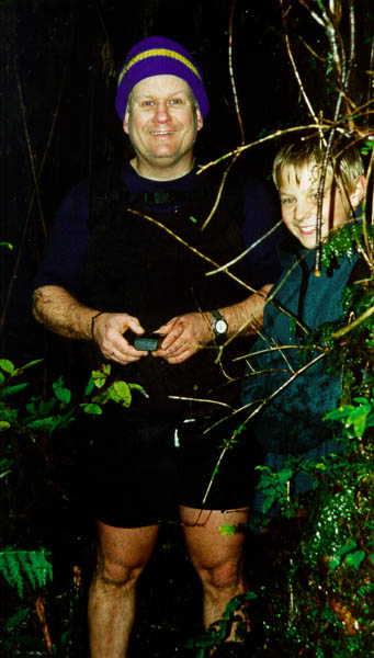 Alan Mountfort and James at the confluence