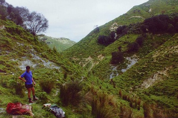 Looking back along our approach to show the typical Taranaki/King Country hill farmland