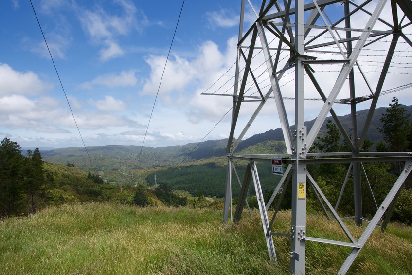 View South from the electricity tower, 50 m from the point