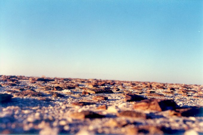 The contrasting firm surface at the Confluence – view east