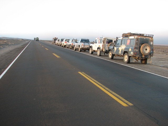 Los vehiculos en la carretera Panamericana