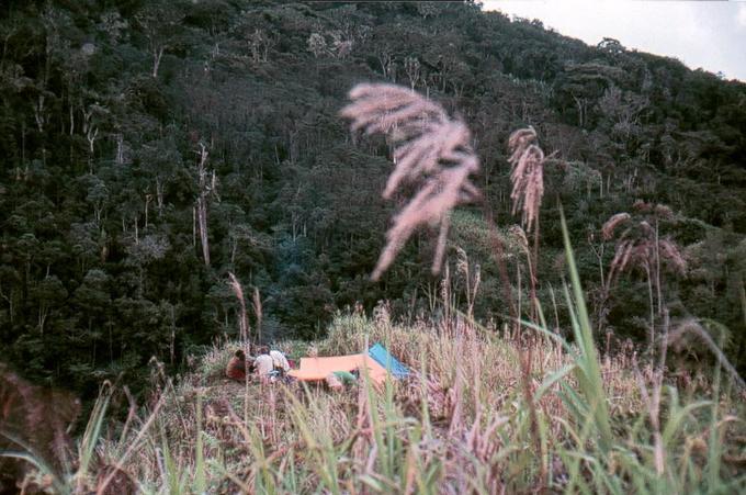 We spent a day here at the bottom of the grassy ridge with one of our party unwell. We were less than 2kms from the confluence point - if only we had known then . . .