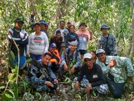 #7: Mike & Bethilda Smith, LCDR Dagalea PCG Lt. Diciano PCG, Coastguard Escort and local curious villagers