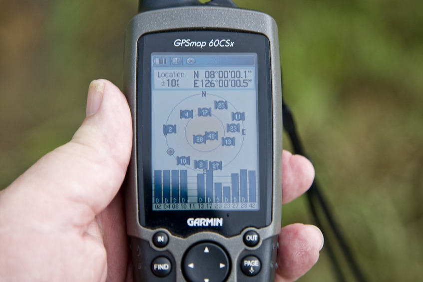 GPS Satellite window showing probable position accuracy