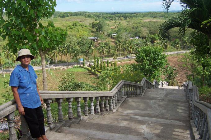 150 Steps to the Virgin Mary overlooking sea near Bogo Town