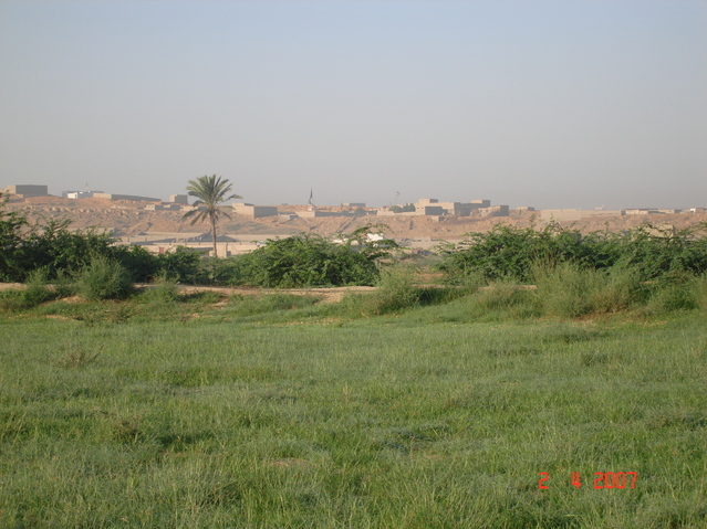 Panoramic view from confluence looking south west