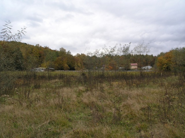 Farm buildings 200 m from the point