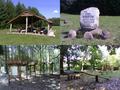 #11: Hunters' shed, memorial stone to St. Hubert the Hunter and a forest playground