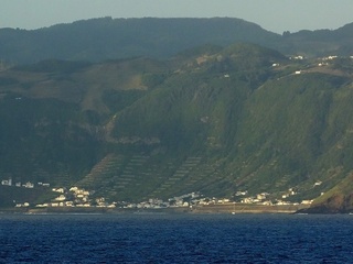 #1: Santa Maria, the village of São Lourenço seen from the Confluence toward WSW