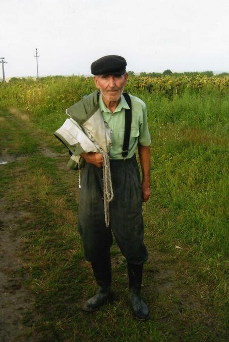 The more friendly (and oldest) of the farmers looking bewildered