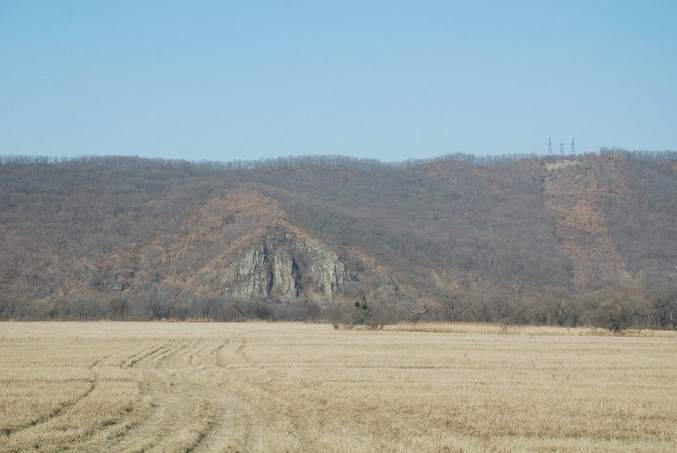 Mountain and powerline