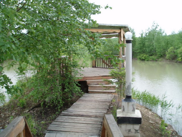 Lake and summer house