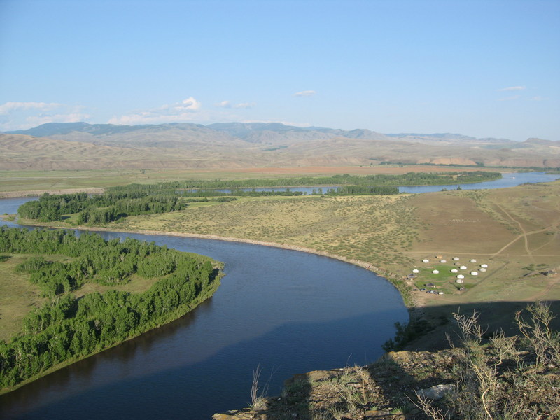 Yurt accommodation at the banks of Yenisei river