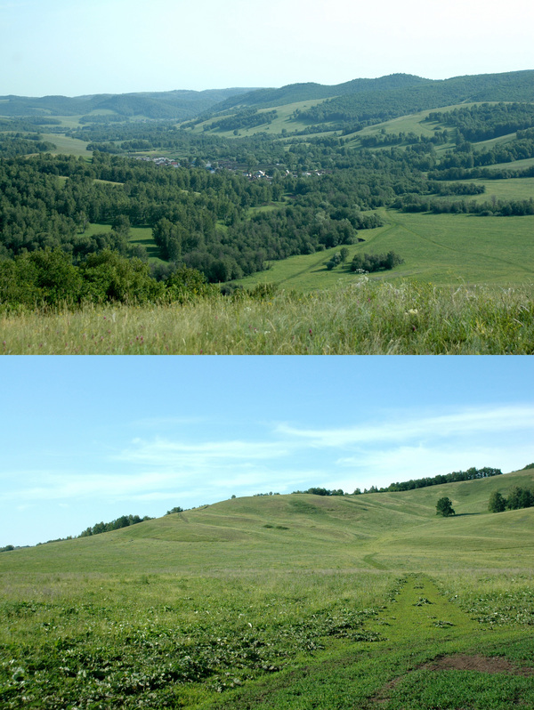 Назад в Мухамедьяново (внизу - дорога на подъем к точке)/Back to the village