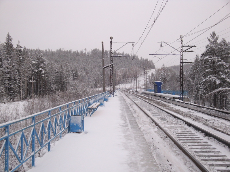 Ж/д остановочная платформа Таежная/Tayozhnaya railway station