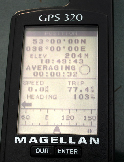 GPS reading