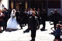 #5: Bride and groom waiting to drop a coin on the mark