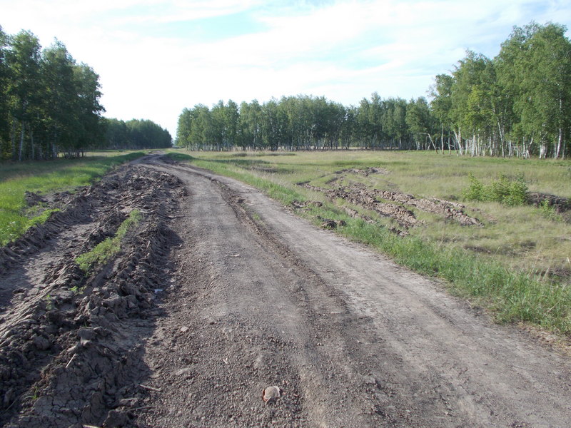 Полевая дорога, хорошо что сухо/Field dirt road, it's lucky that it's dry