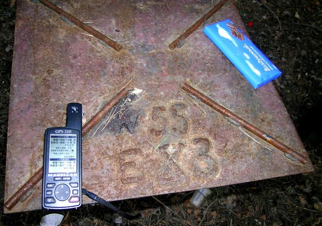 Memorial metal table on the point