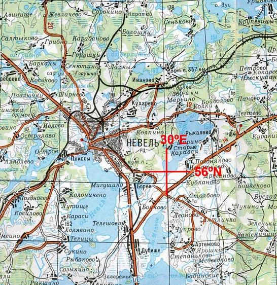 Map of CP 56N-30E environs