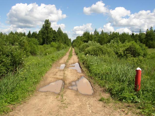 Former narrow-gauge railroad leading to CP