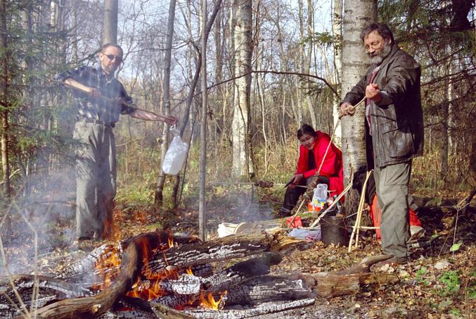 Barbecuing after the main task was accomplished