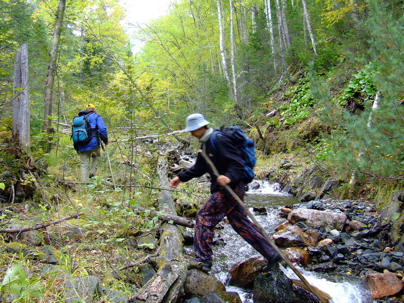 3 km away from the confluence point: Neruchanda influent from a canyon