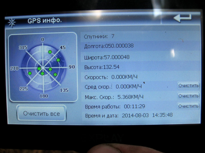 GPS reading