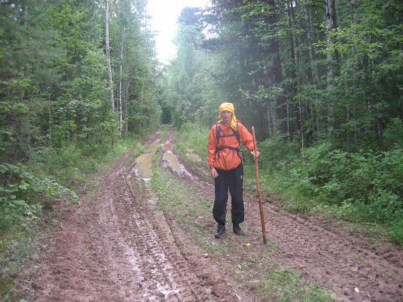 Forest road from oil-transfer station to Romanovo village