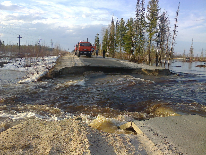 Damaged road