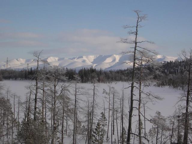 Mountains along the road