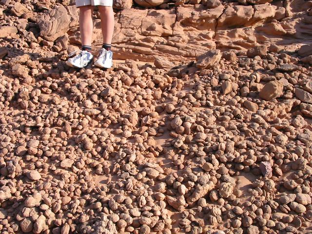 The strange sandstone balls that littered the ground at the campsite