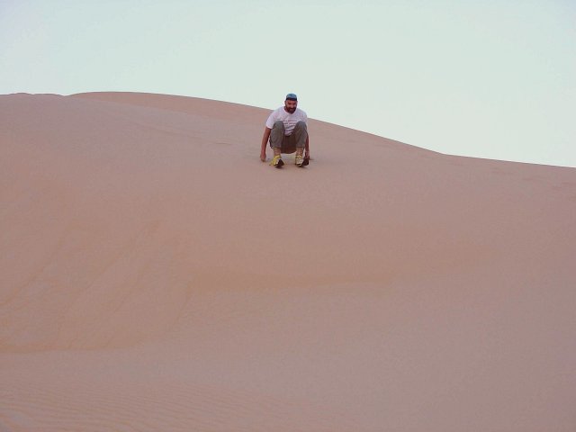 Skiing in the sand