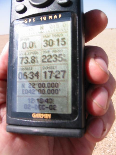 The GPS reading