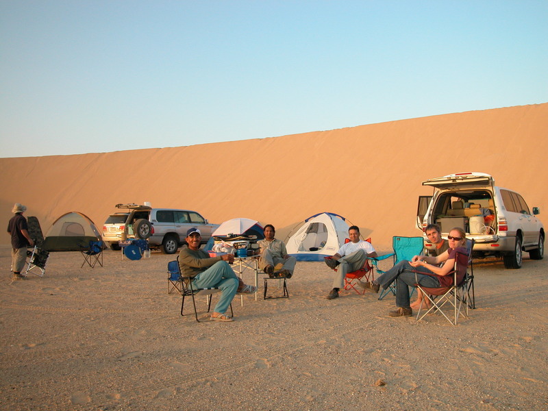 Relaxing at the camp site