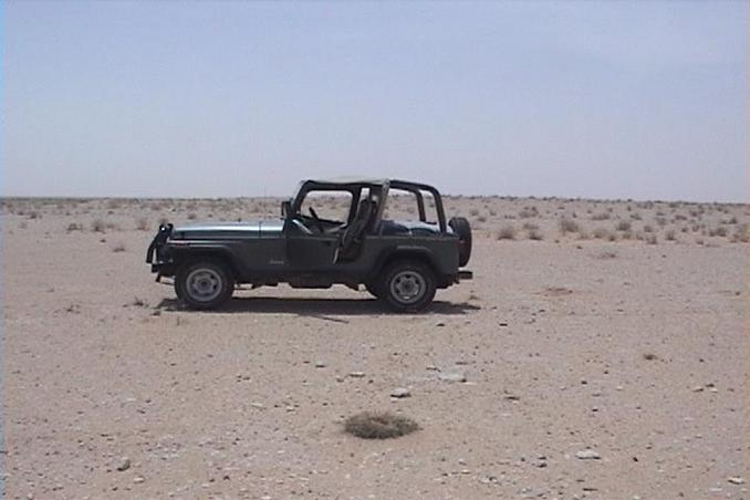 The view to the West, with the Jeep Wrangler