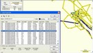 #10: Garmin Track Log listing with a very close sample highlighted in blue; it is also in blue on the track map. During one of three very close passes, the GPS displayed all zeros.