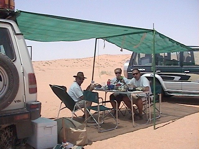 Our group having lunch on the Confluence point