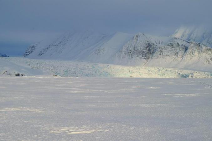 View towards North: Blomstrandbreen