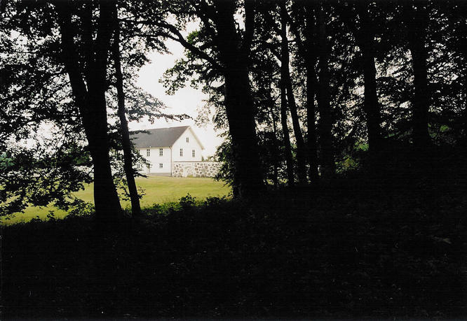 Looking to the south. One of the historic buildings is just visible.