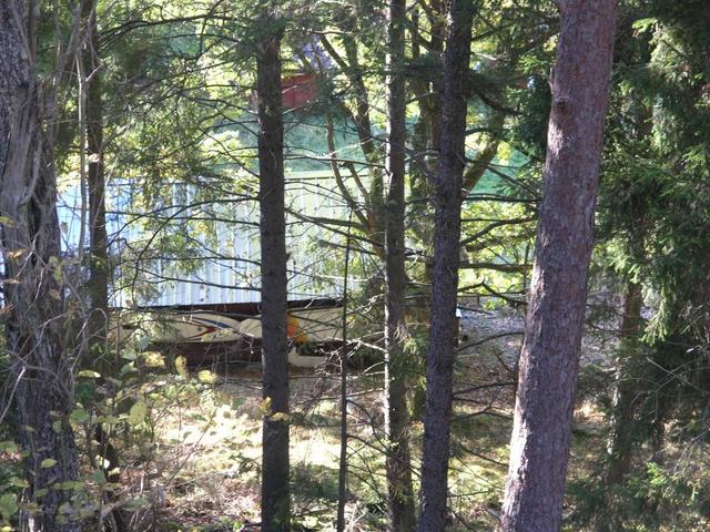 View west towards a summer cabin about 30 m away