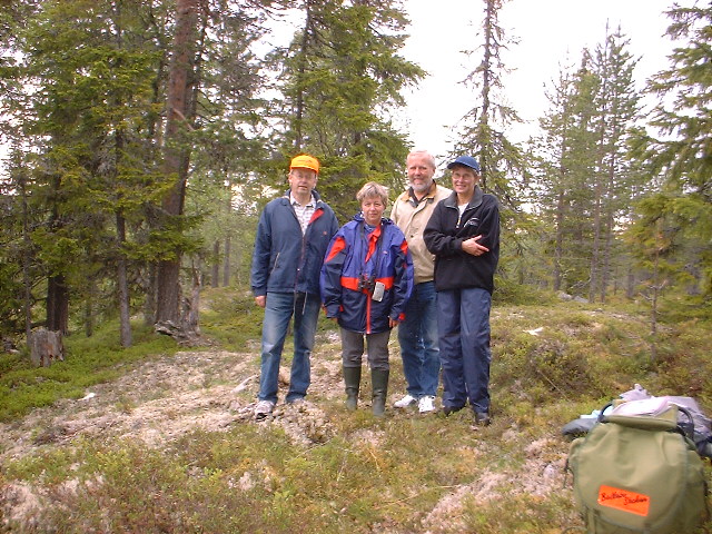 Looking north, Nils, Eva, Gunnar, Agneta