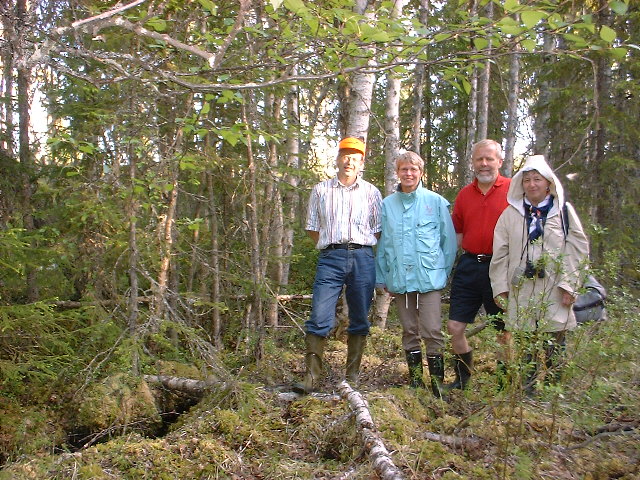 Looking south. Nils, Agneta, Gunnar, Eva