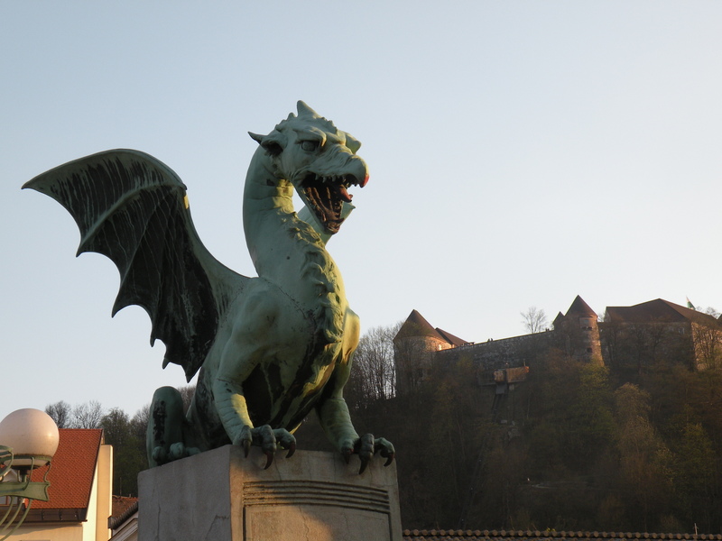 Ljubljana Castle and Butchers' Bridge