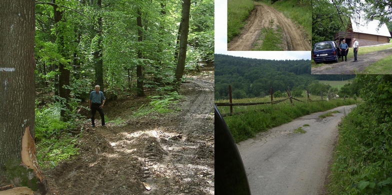 End of passable road at weekend house